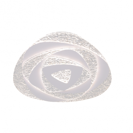 Plafón de techo Rigel LED 50w 3CCT acabado blanco estilo moderno + APP + mando a distancia 50cm Ø