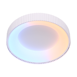 Plafón de techo Sirio LED 50w 3CCT acabado blanco estilo moderno + APP + mando a distancia 50cm Ø