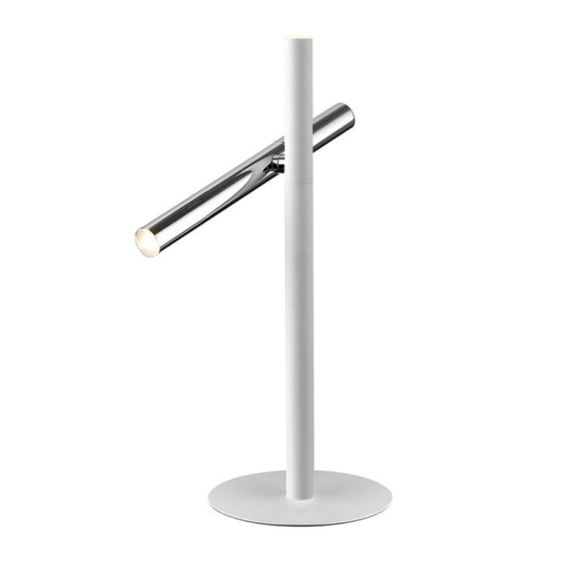 Lámpara de sobremesa Varas LED 10w 3000k acabado blanco / oro estilo moderno 30cm Ø