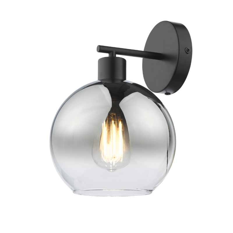 Aplique de pared Cochem 1xE27 acabado negro estilo moderno
