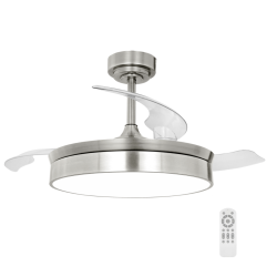 Ventilador de techo Tornado LED 72w 3CCT acabado níquel