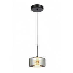 Lámpara de techo colgante Triora 1L LED 6w 4000k integrado acabado negro estilo moderno 15cm Ø