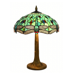Lámpara de sobremesa Libélula XL 1xE27 acabado Tiffany estilo clásico 40cm Ø