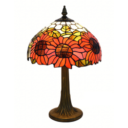 Lámpara de sobremesa Girasoles 1xE27 acabado Tiffany estilo clásico 30cm Ø