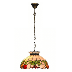 Lámpara de techo colgante Frutas 2xE27 acabado Tiffany estilo clásico 40cm Ø