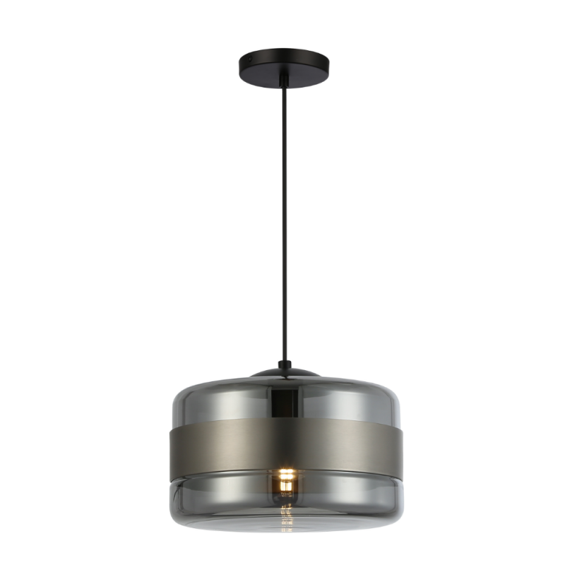 Lámpara de techo colgante Kinsasa 1xE27 acabado negro estilo moderno 28cm Ø