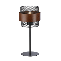 Lámpara de sobremesa Oñate 1xE27 acabado negro estilo moderno 18cm Ø