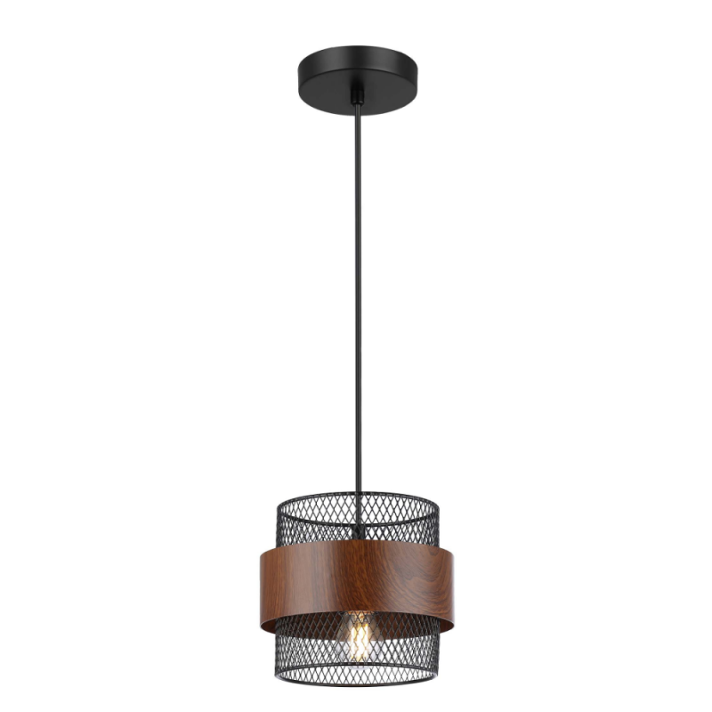 Lámpara de techo colgante Oñate 1xE27 acabado negro estilo moderno 35cm Ø