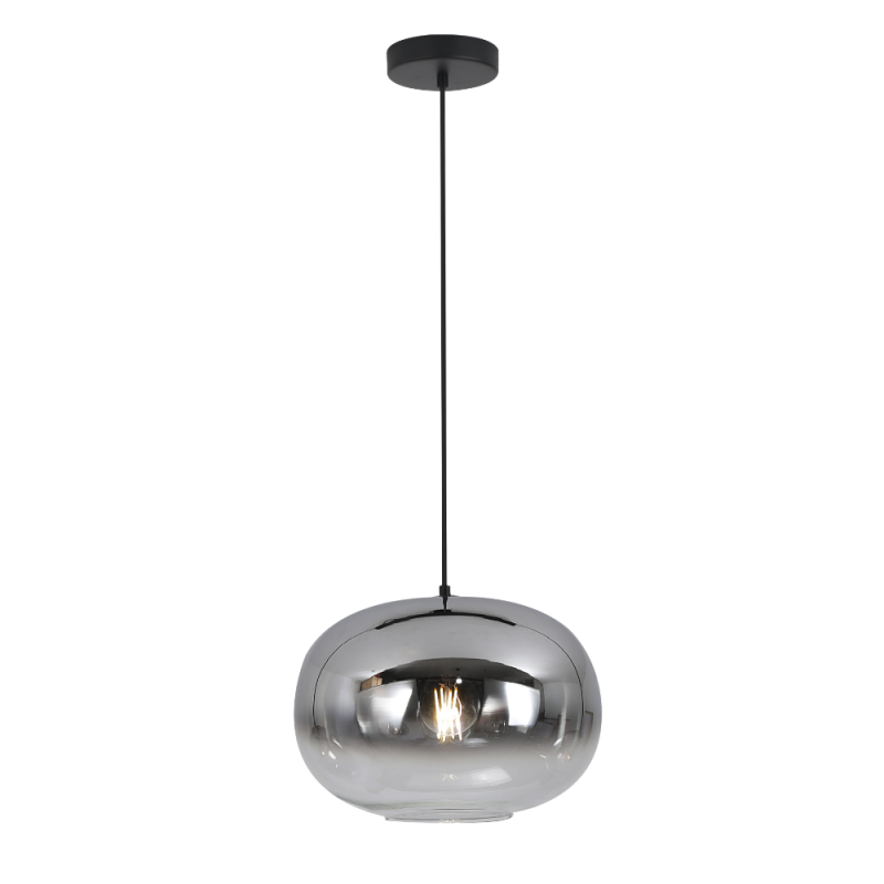 Lámpara de techo colgante Laxe I 1xE27 acabado negro estilo moderno 30cm Ø